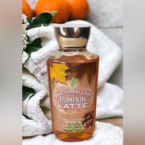 Bath & Body Works Fall Marshmallow Pumpkin Latte Shower Gel Body Wash 10 oz NEW